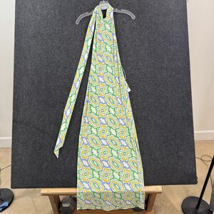 Zara Dress Womens XS Multicolor Floral Halter Maxi Sundress Jersey Geometric